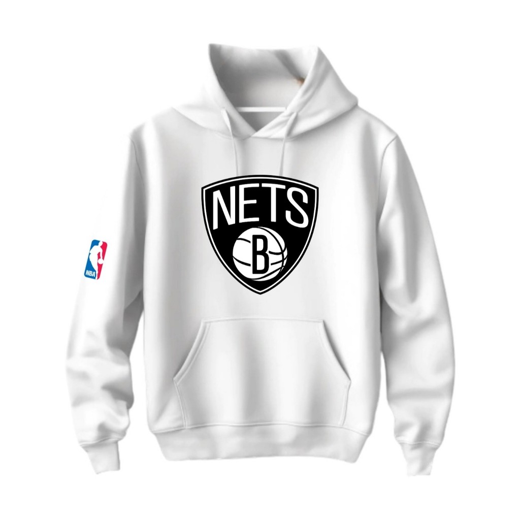 Moletom Basquete Broklin Nets Blusa de Frio Capuz Estampada Algodão Várias Cores Oferta Inverno