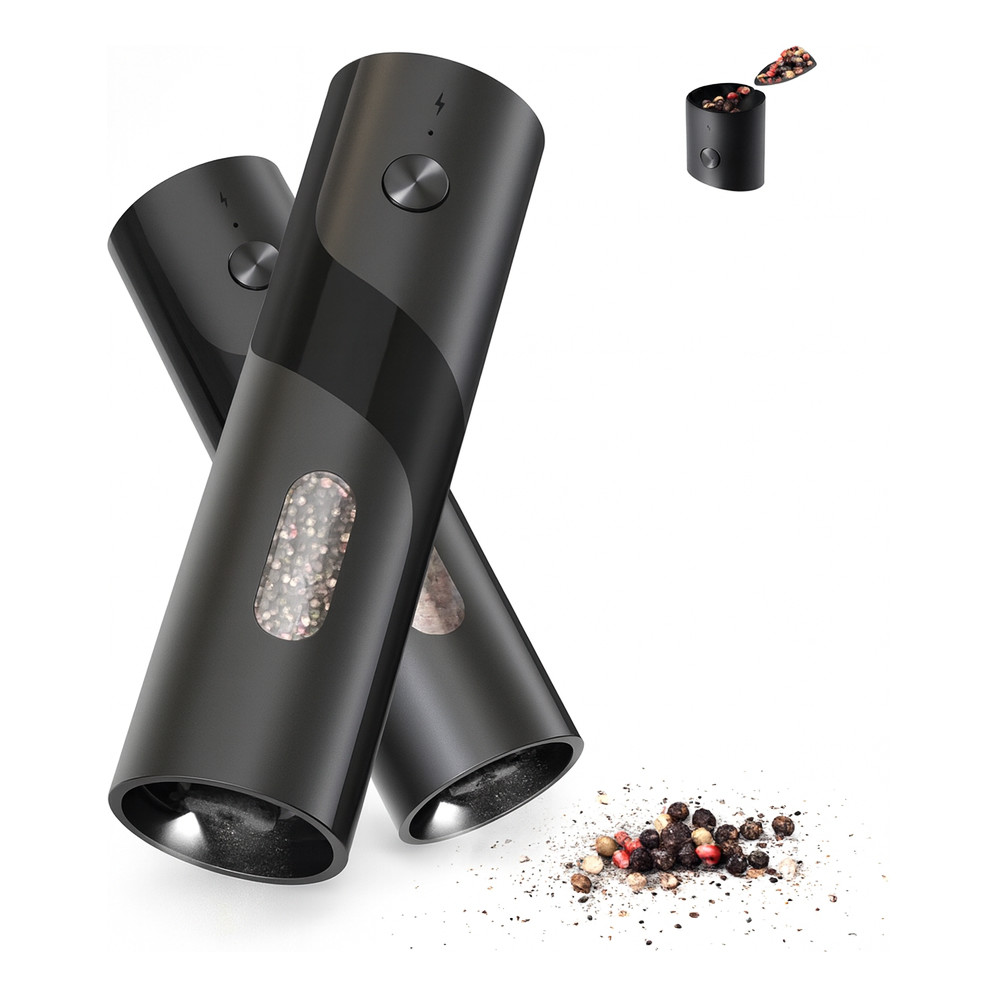 Moedor de Pimenta Elétrico Automático Ajustável Recarregável para Cozinha em Oferta na Shopee