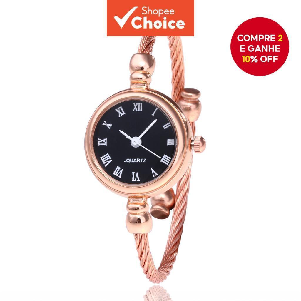 Relógio Feminino Moda E Pulseira Compacto Requintado Versátil em Oferta na Shopee