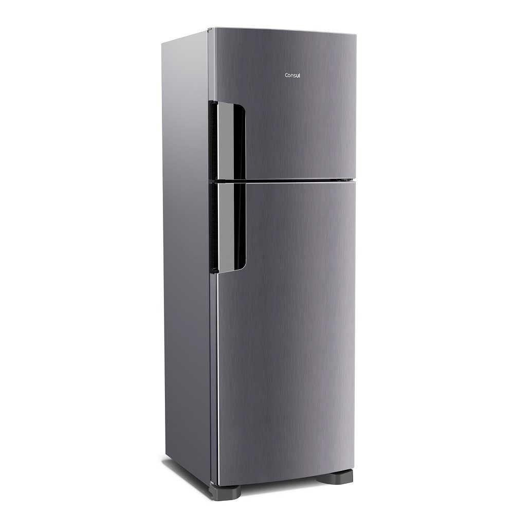 Geladeira Consul Duplex CRM44AK 386 Litros Frost Free Com Altura , Função Turbo E Freezer Espaçoso Inox 220V