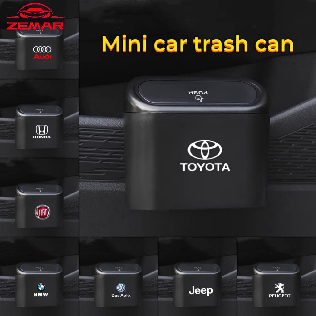 Lata De Lixo Interior Do Carro Pendurada Tampa Flip Lid Dustbin Pressing Tipo Organizador Acessórios para Carros