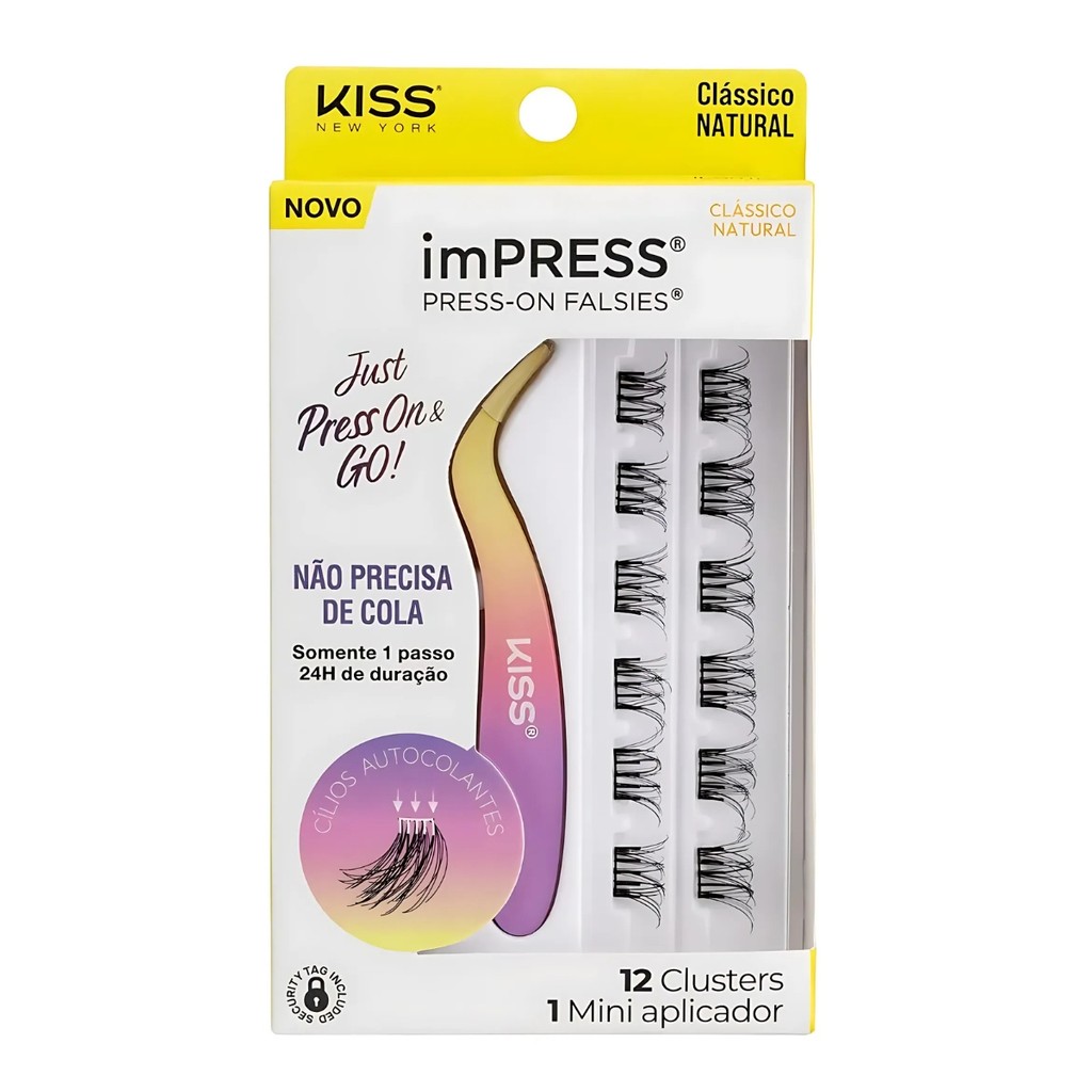 Cílios Kiss Impress Mini Kit - Look Natural e Confortável