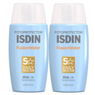 Kit 2 Protetor Solar Isdin Fusion Water 5 Stars Oil Control FPS 60 50ml em Oferta na Shopee