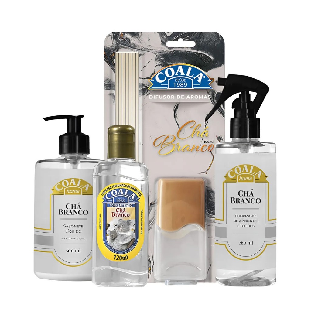 KIT COALA HOME CHÁ BRANCO - 4 ITENS