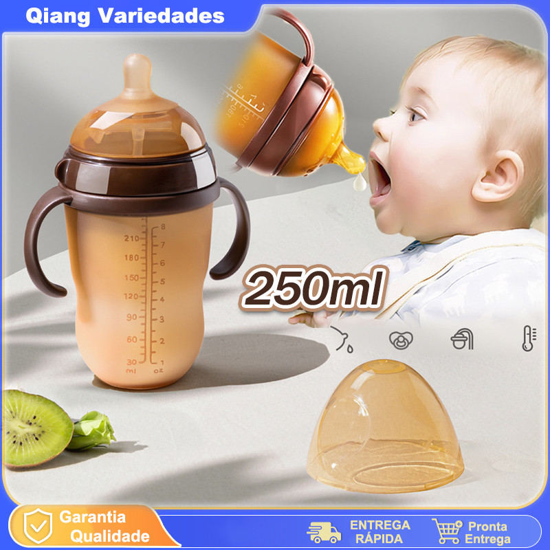250ml Mamadeira De Silicone Anti-cólicas Com Silicone Do Produto Comestível+Resistência A Altas