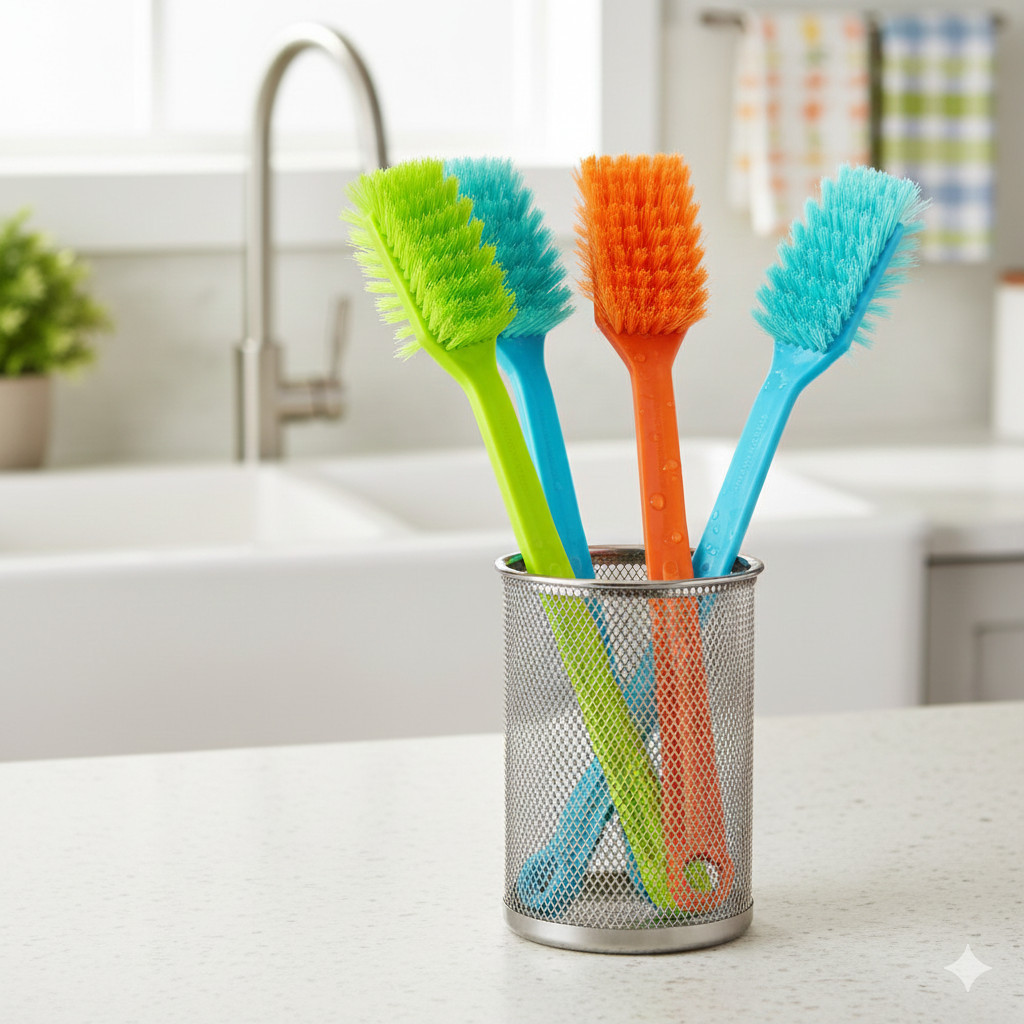 Escova Lava-Louças de Cabo Longo - Limpeza Prática e Eficiente para Sua Cozinha em Oferta na Shopee