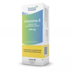 Vitamina E 400Mg Com 30 Cápsulas Suplemento Biolab