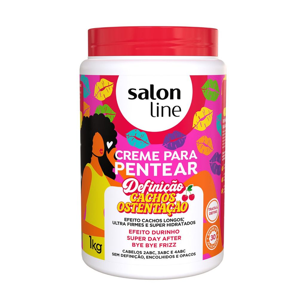 Creme Para Pentear Salon Line Definição Cachos Ostentação 1kg em Oferta na Shopee