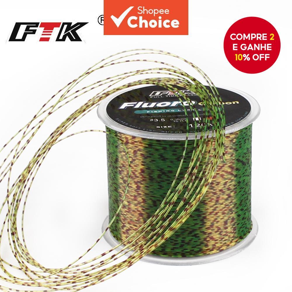 Linha De Pesca 120M Condutor De Monofilamento De Fibra De Carbono Revestido De Fluorocarbono Resistente Ao Desgaste , Ad em Oferta na Shopee