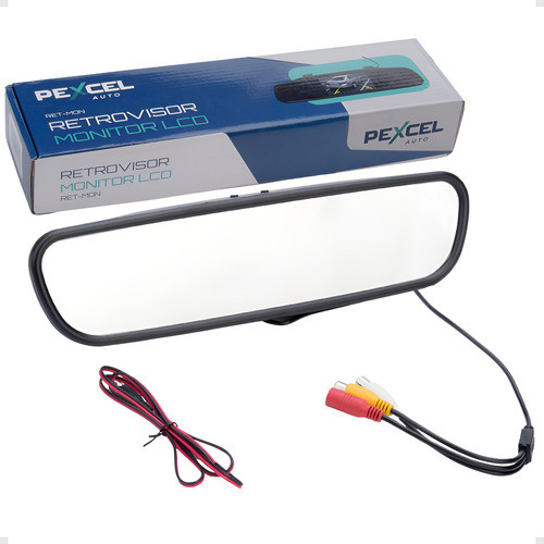 Espelho Retrovisor Monitor Para Câmera De Ré E Frontal 4.3 Polegadas