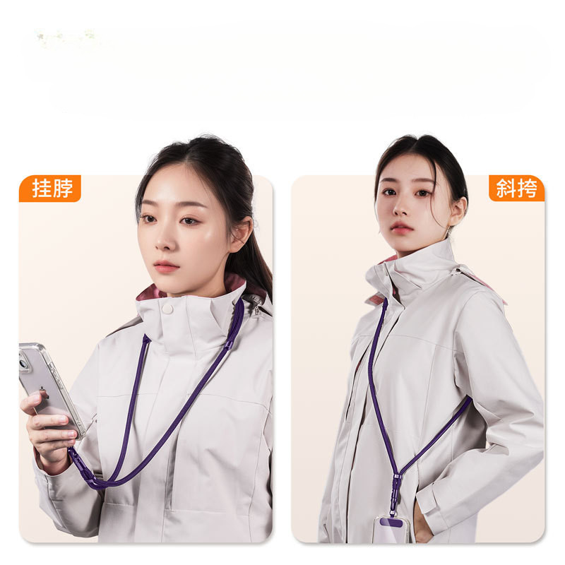 Cordão de telefone móvel Cross-body pode voltar pendurar pescoço cinta comprimento ajustável junta de aço inoxidável for