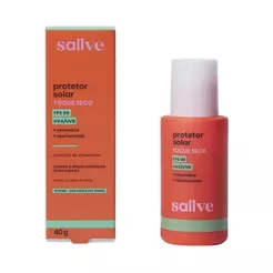 Protetor Solar Facial Sallve Toque Seco Niacinamida FPS 50 40g