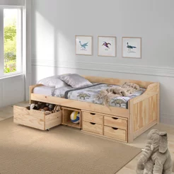 Cama Maxima 90x190cm Madeira Maciça Amarelo