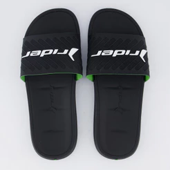 Chinelo Slide Rider Free II Preto e Verde