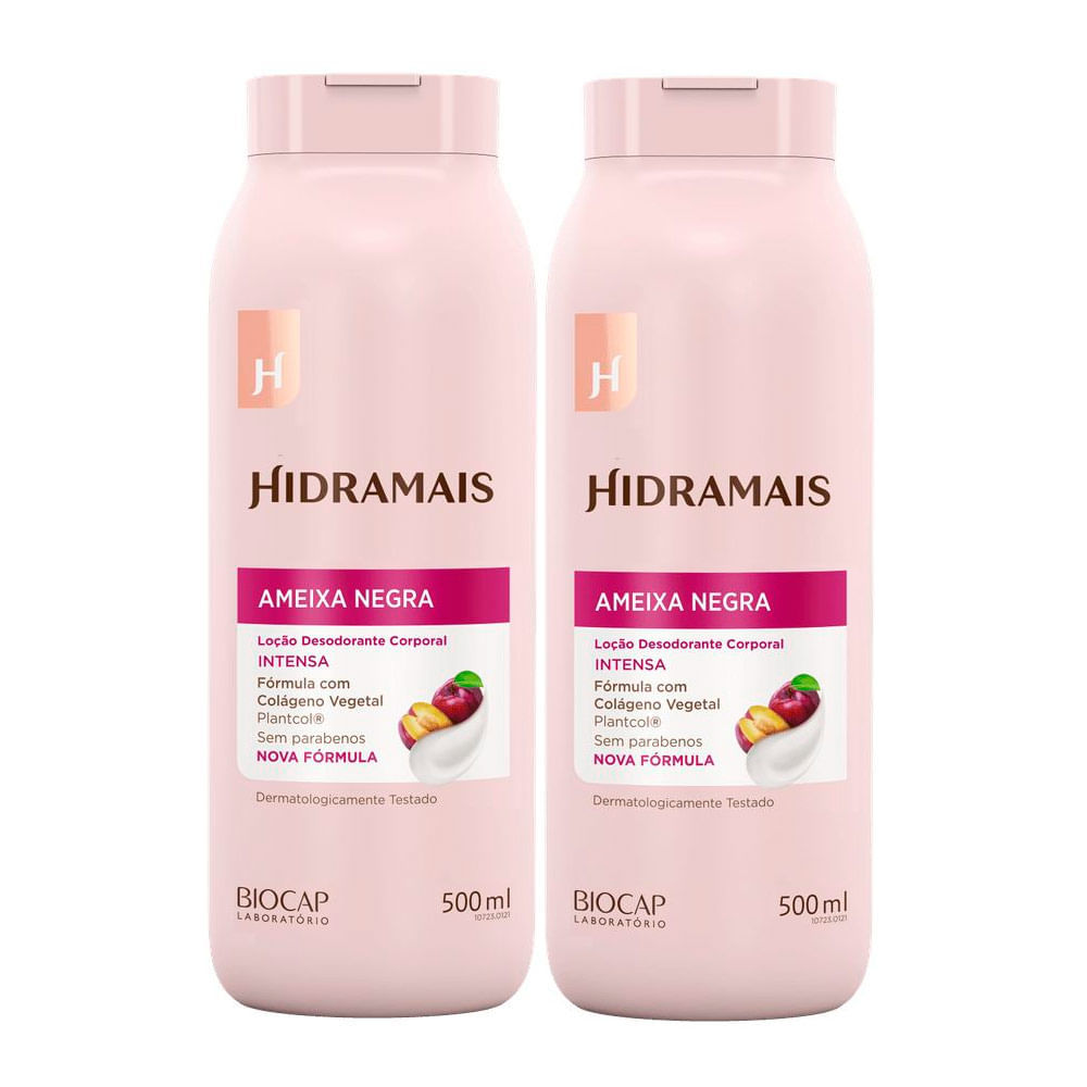 Kit 2 Loção Desodorante Corporal Hidramais Ameixa Negra 500ml em Oferta na Shopee