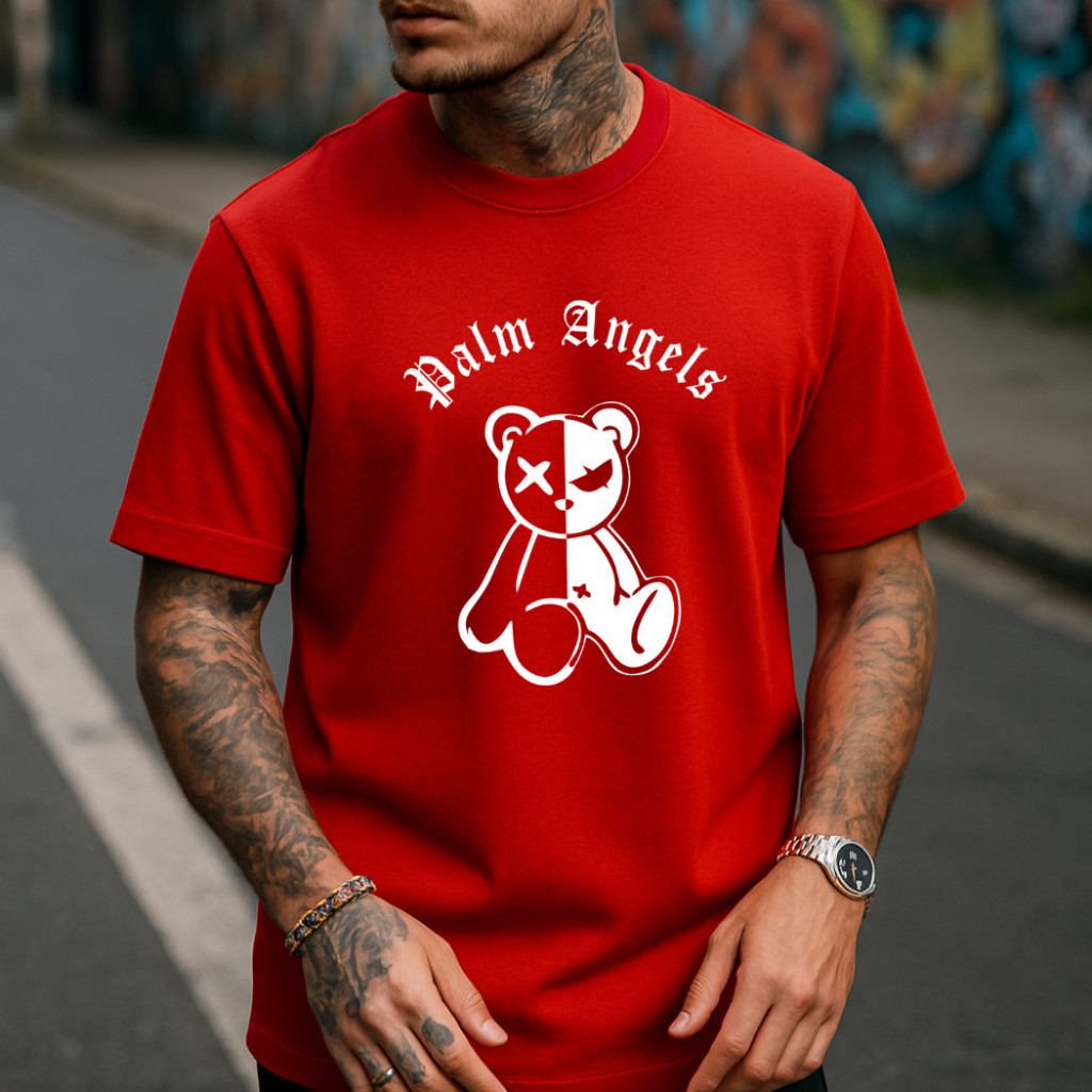Camiseta Premium Urso Palm Angels Streetwear Street wear 100% Algodão Envio Imediato