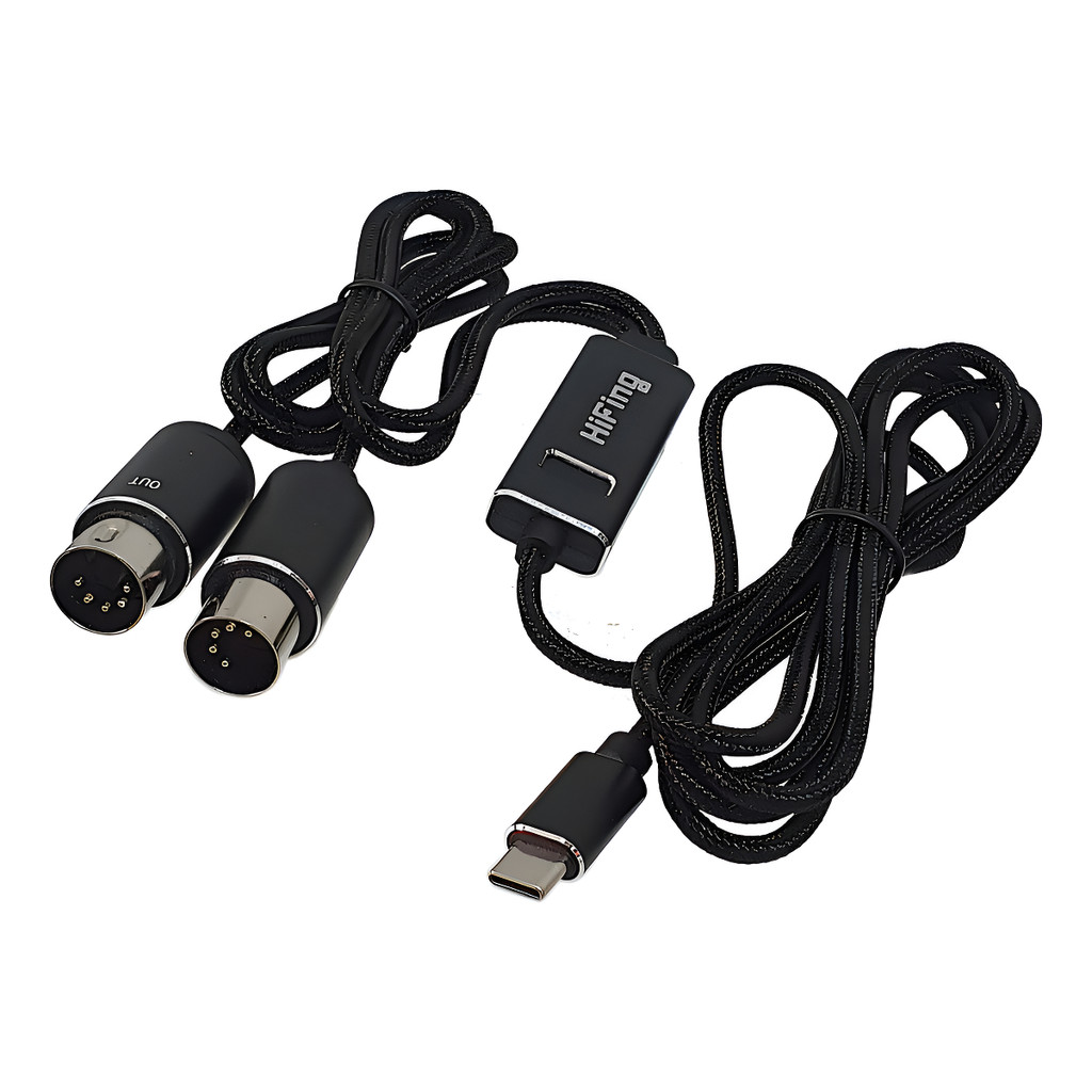 Cabo Midi X Usb- C Para Teclado Musical Profissional