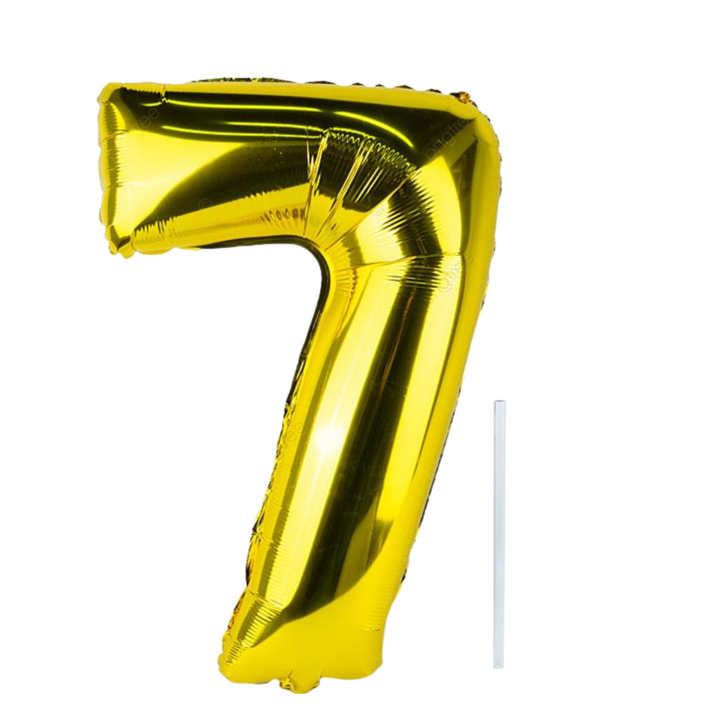 Balao Metalizado Numero 7 Dourado 261/7 - Yoss em Oferta na Shopee