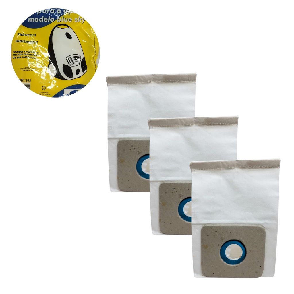 Kit Filtro Aspirador Bluesky – Troca Fácil c/ 3 Peças