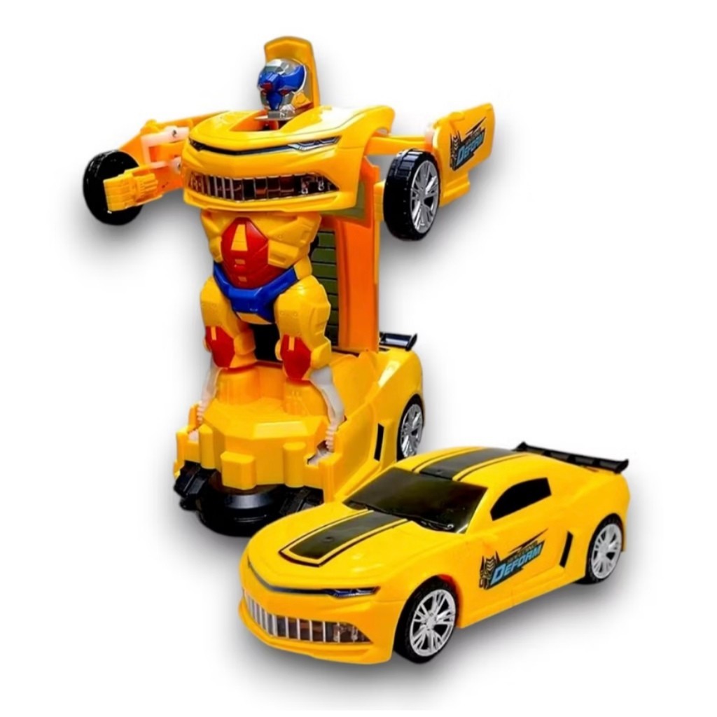 Carro Infantil Brinquedo Camaro Vira Robo Bate E Volta