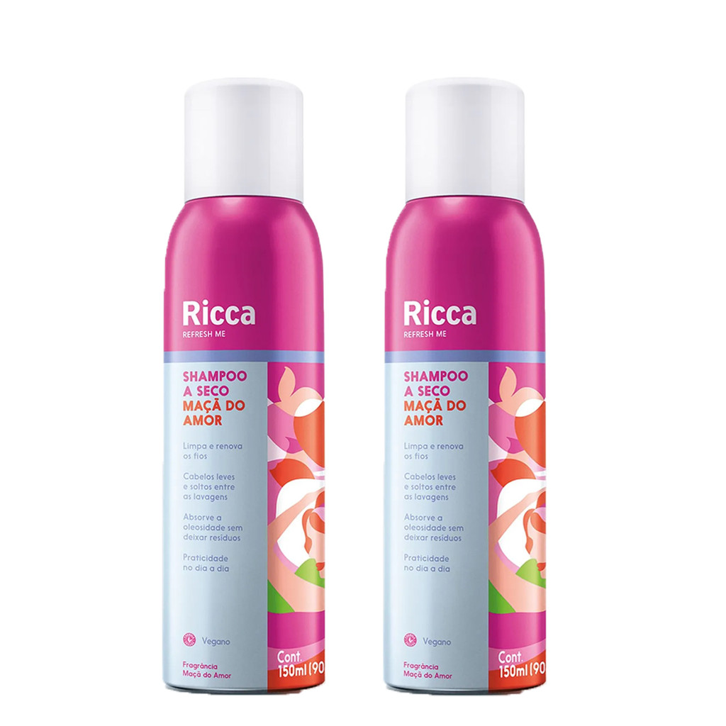 KIT C/2 SHAMPOO A SECO MAÇA DO AMOR RICCA REFRESH ME 150ML