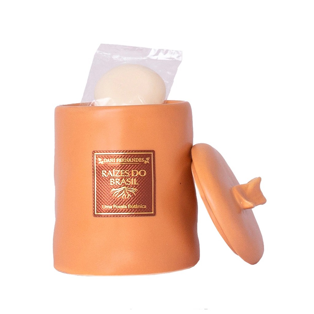 Kit 8 Mini Sabonetes Cremosos Raízes do Brasil 120g c/ Potiche