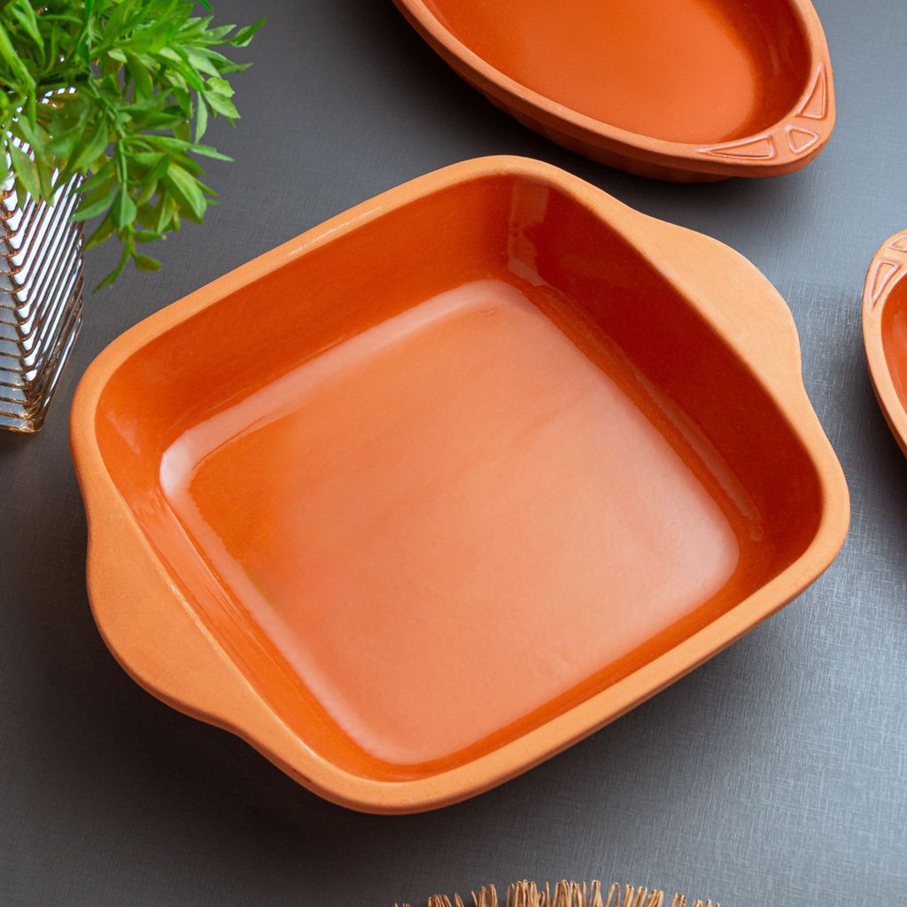 Refratário de Cerâmica com Alça Maia Terracota 30x24 cm - Wolff