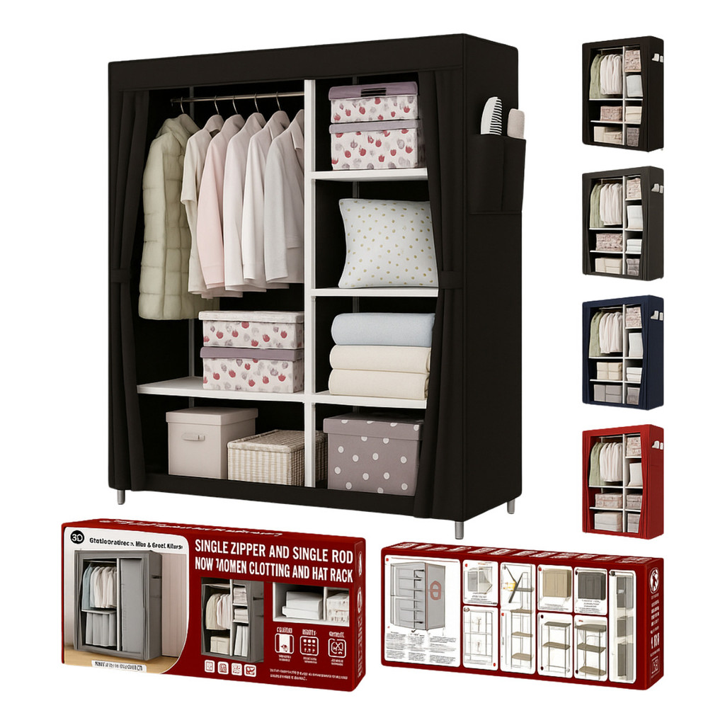 Guarda Roupa Dobrável Organizador De Roupas Armário Grande