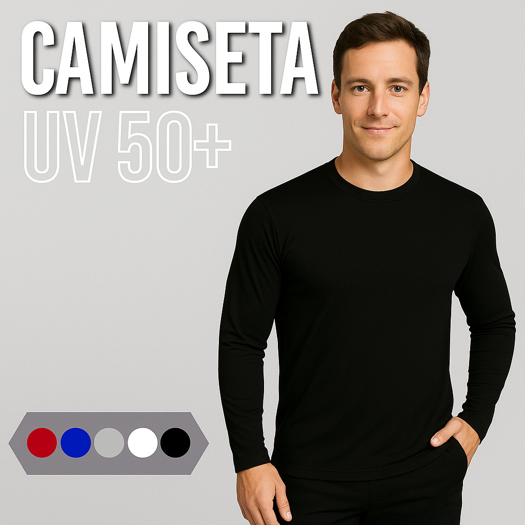 Camisa Térmica UV Segunda Pele Manga Longa Unissex para Academia, Lazer e Esportes em Oferta na Shopee