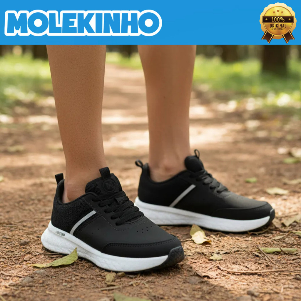 Tênis Esportivo Infantil para Meninos Molekinho Escolar Leve Macio Prático e Confortável Original em Oferta na Shopee