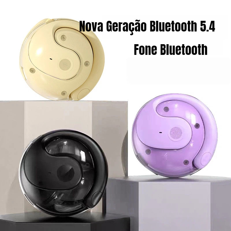 Pequena bola de coco fone de ouvido bluetooth sem fio bluetooth pendurado estilo condução ar OWS esportes fone