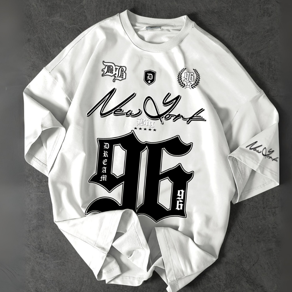 Camiseta Unissex Estampa Streetwear New York 96 Urbana🎧⭐- Camisa de Malha 100% Algodão - Envio Imediato😉- VS Shopp em Oferta na Shopee