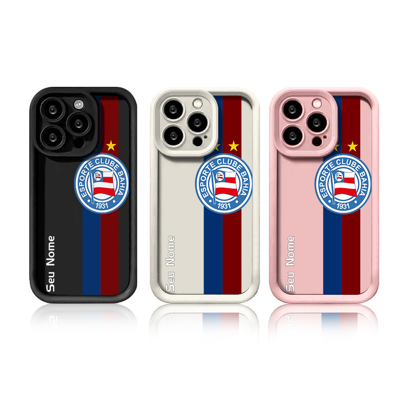 Capinha personalizada time bahia para iPhone xr 11 12 13 14 15 16 17 pro max 14 16 plus capa silicone anti impacto em Oferta na Shopee