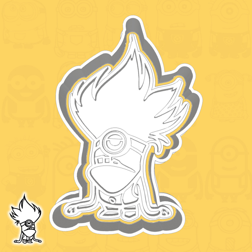 CORTADOR DE BISCOITO MINIONS / MEU MALVADO FAVORITO - MINION (CABELO MALUCO / MALVADO) (ESTILO 8)