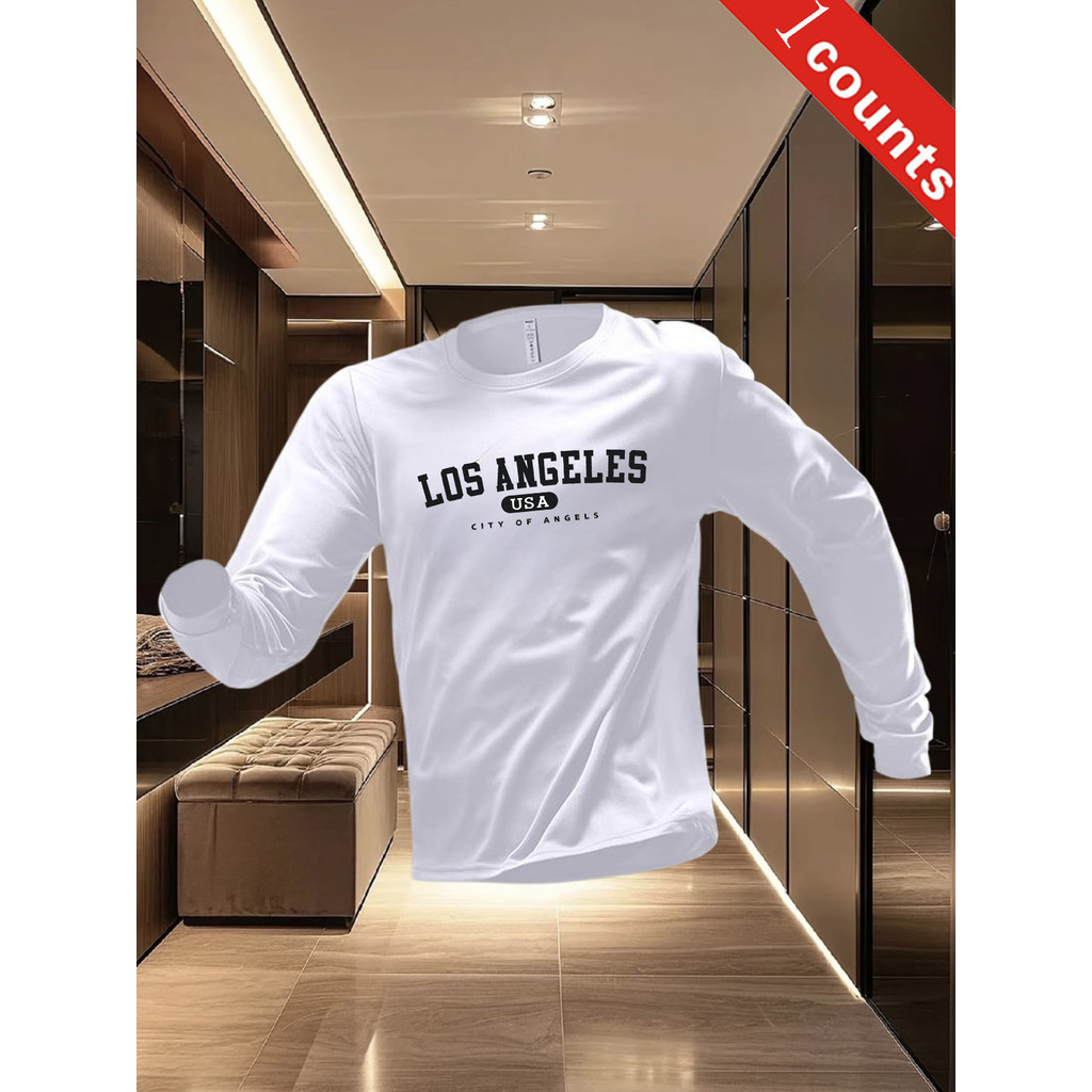 Camisa Masculina Manga Longa proteção uv Respirável e Secagem Rápida Ideal para Academia, Esportes ao Ar Livre