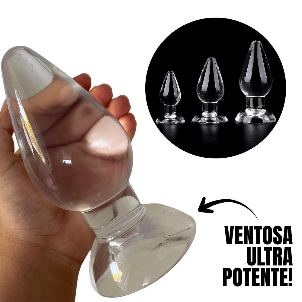Kit 3 Plug Grande Fisting Buraco Transparente Plug Anal Silicone — imagem 2 de 2