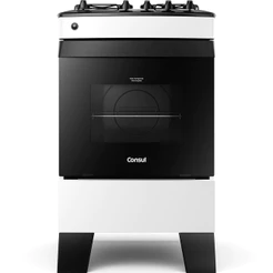 Fogão a Gás CFO4ZAB 4 Bocas com Mesa Esmaltada, Branco Consul