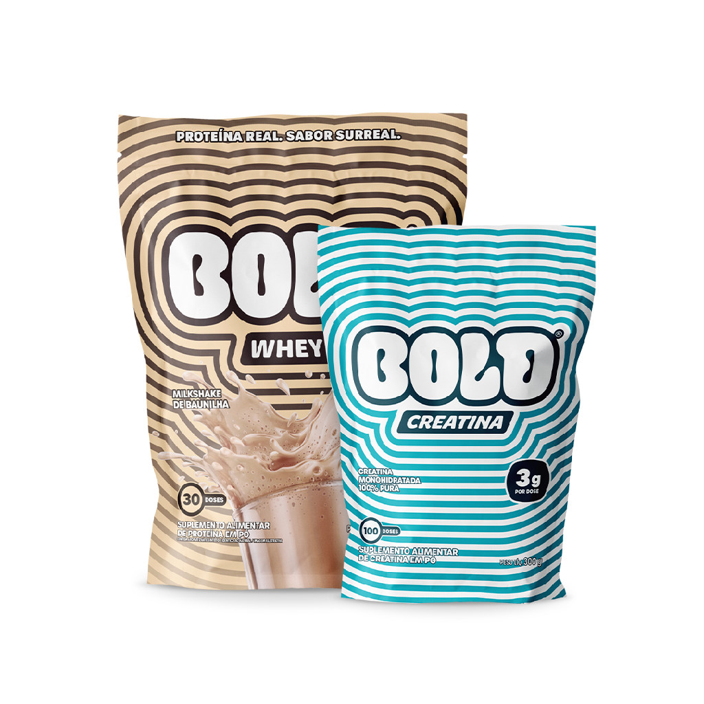 Combo Performance BOLD – Whey milkshake de Baunilha + Creatina em Oferta na Shopee