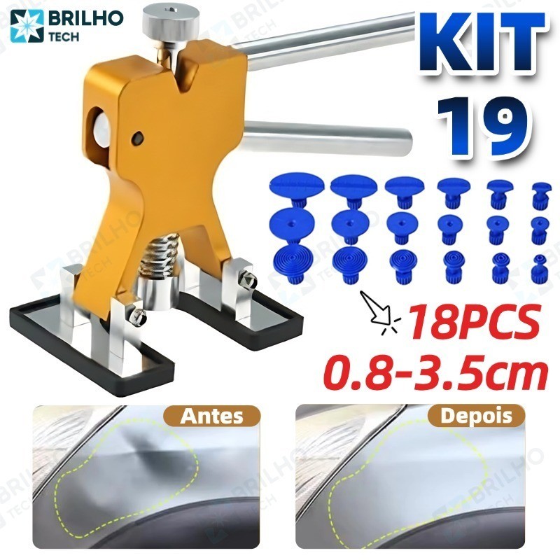 KIT 19 Ferramentas De Reparo De Mossa Para Automóveis Kit Kits De Remoção