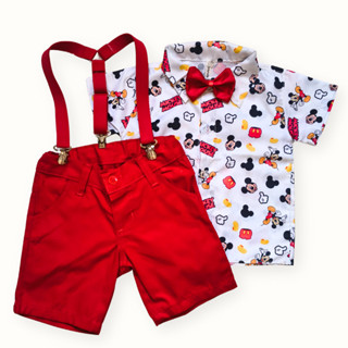Roupa Mickey Festa Infantil Menino Conjunto Aniversário e Festa Temática Look Completo Mickey Mouse em Oferta na Shopee