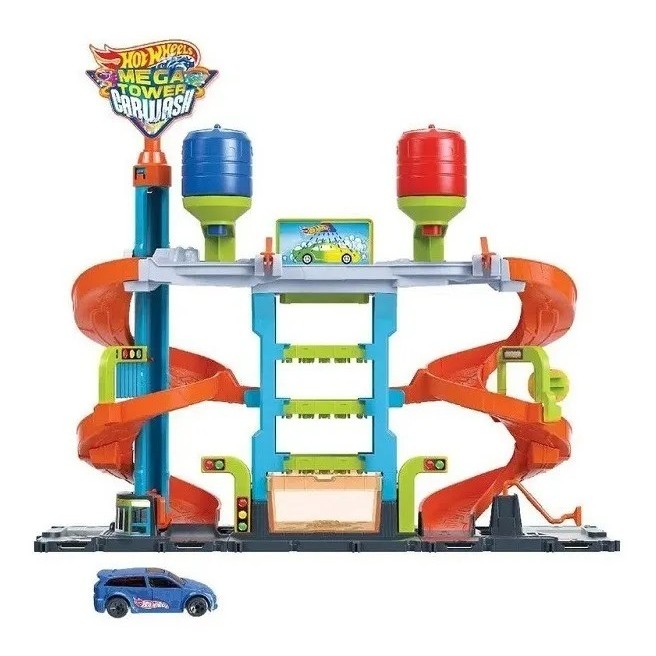 Pista Hot Wheels City Lava-Rapido Mega Tower Mattel