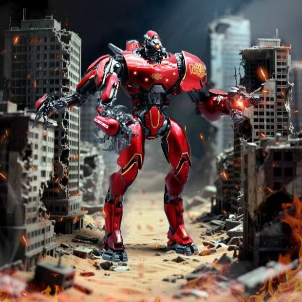 [Em Estoque] Figura de Ação Mecha Wanderer Edição Luminosa Vermelho Tempestade, Ornamento Modelo, Brinquedo Mecha de Açã