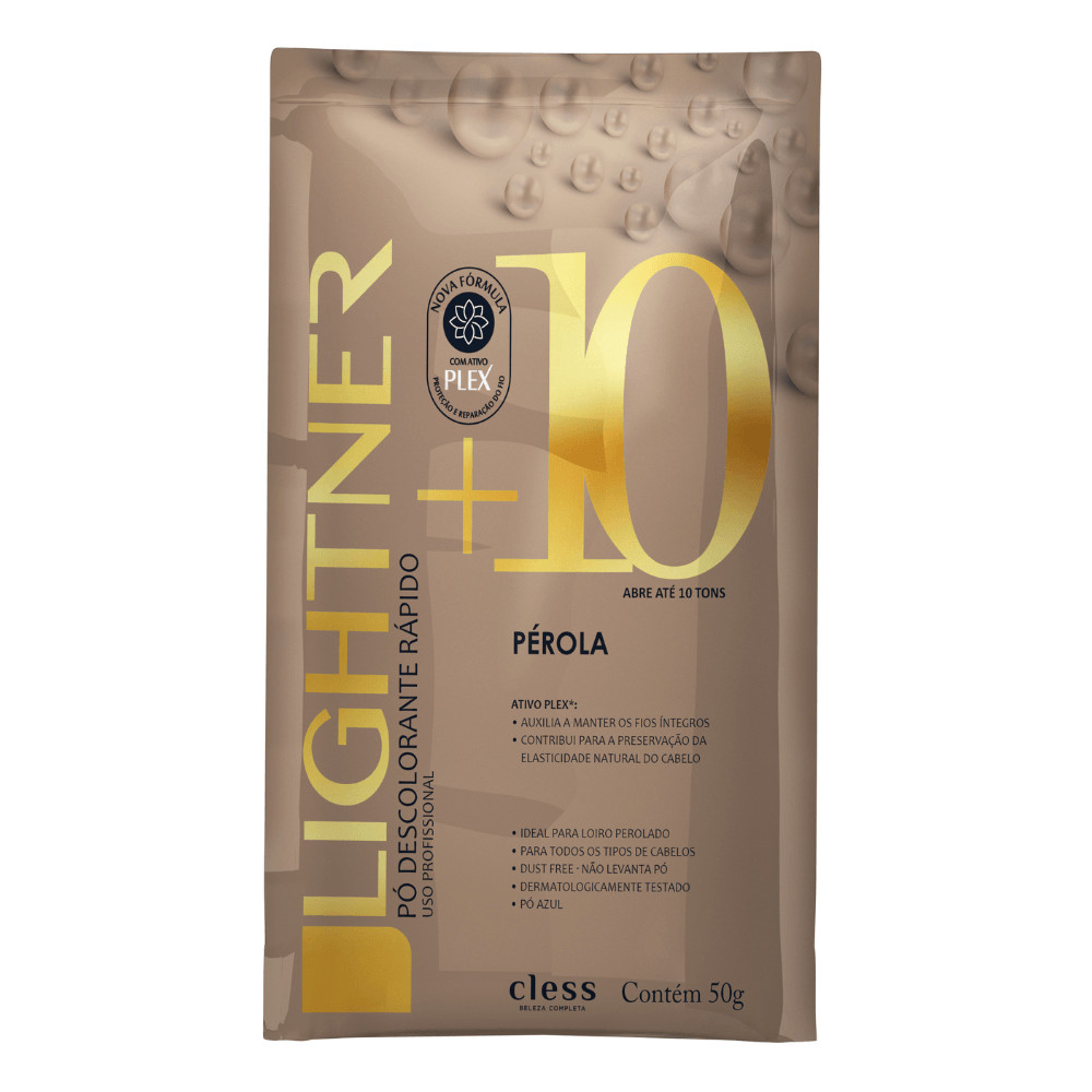 Po Descolorante Capilar Perola 10 Tons Lightner 50g em Oferta na Shopee