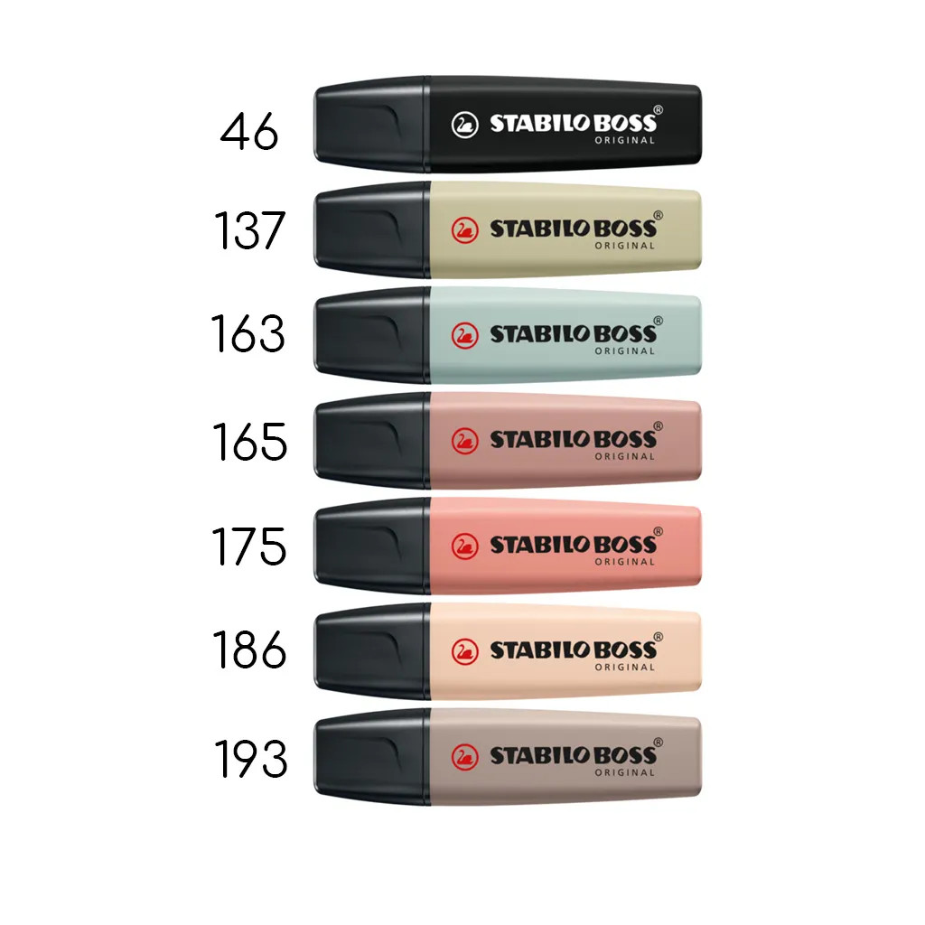 Kit marca texto stabilo BOSS Nature colors 7 cores em Oferta na Shopee
