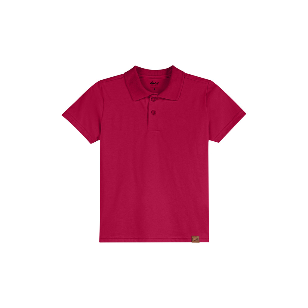 Camisa Polo Elian em Meia Malha Vermelho Ref: 51018