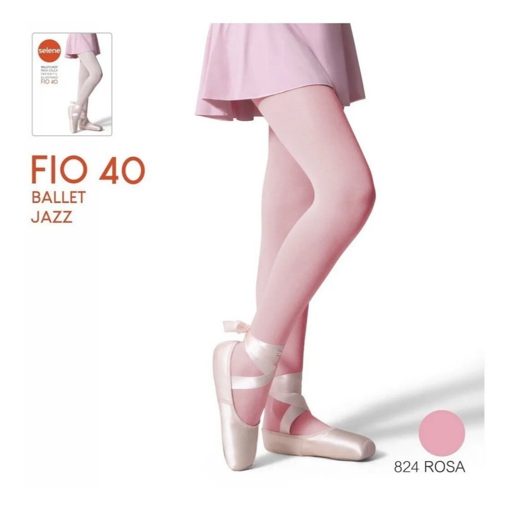 Meia Calça Infantil Ballet Jazz Fio 40 Selene em Oferta na Shopee