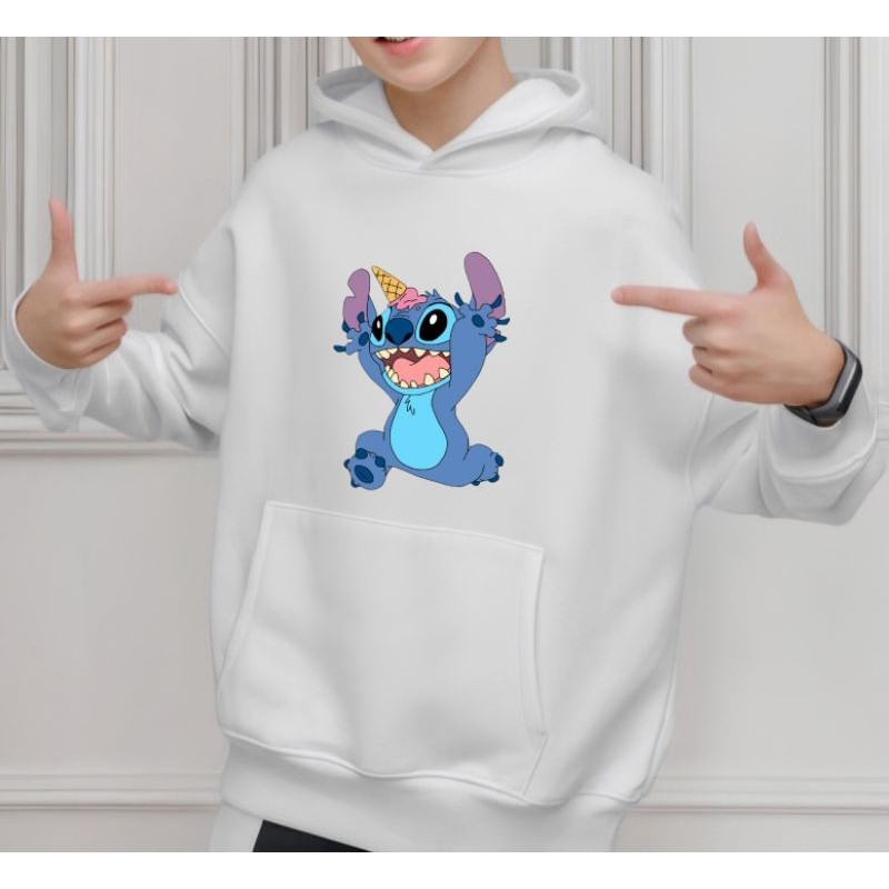 blusa Moletom Infantil e adulto unisex stitch inverno lilo canguru algodão agasalho
