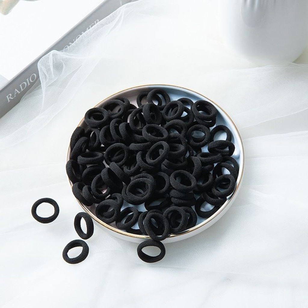 kit 100 mini elasticos de Cabelo Tipo Meia Xuxinha Criança Adulto Infantil Rabicó  Pequeno