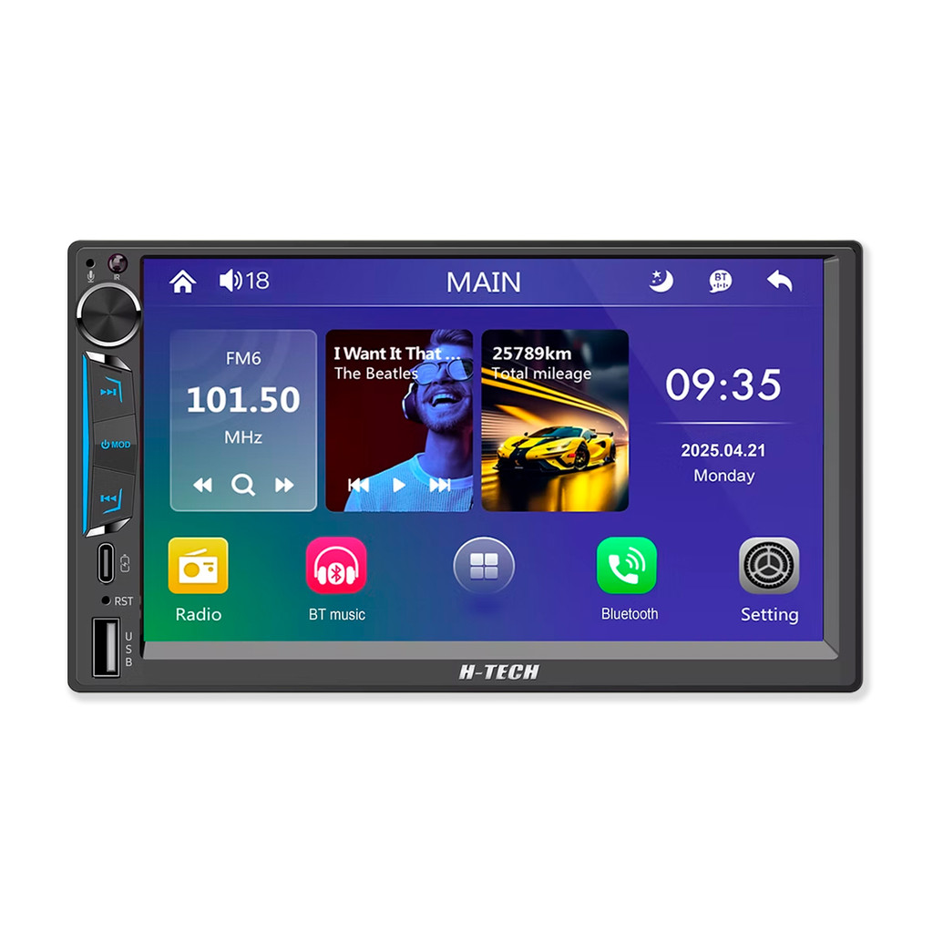 Multimídia 2din H-tech Ht-5100 Com Botão 7pol Bt/usb/sd/aux