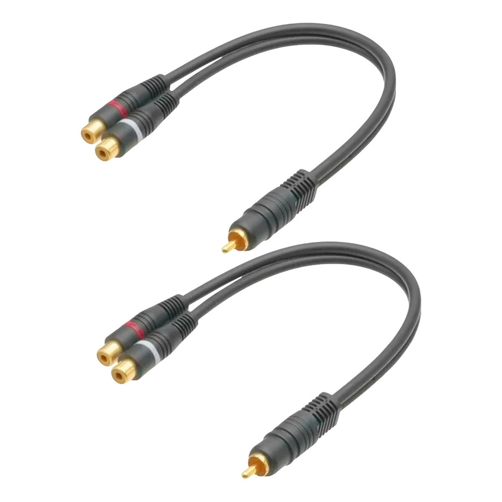 KIT 2 CABO Y RCA PRETO 2F 1M PERMAK OURO PARA SOM AUTOMOTIVO em Oferta na Shopee